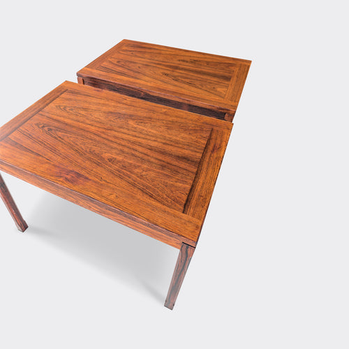 Två parbord i jakaranda av Folke Ohlsson för Tingströms, 1960/70-tal