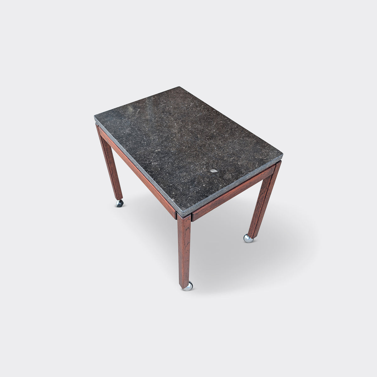 Sidobord i jakaranda med granitsten, 1960/70-tal – bild 2